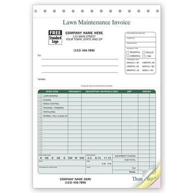 Landscaping Invoice - 6 3/8 x 8 1/2, 6 3/8 x 8 1/2"