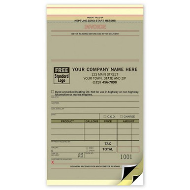 Neptune Fuel Meter Tickets with Carbons, 4 1/8 x 7"