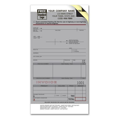 Fuel Meter Tickets with Carbons, 4 1/8 x 7"